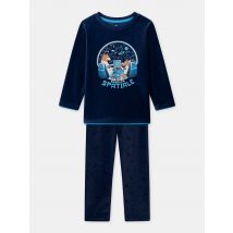 Dunkelblaues Samtpijama Mit Bärenprint Für Jungen - 3A - Polyester/Baumwolle - Sergent Major