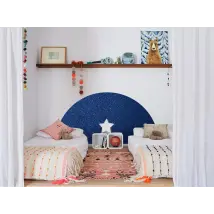 Media caña - Adhésif décoratif pailleté bleu nuit