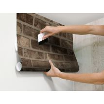 Revestimiento adhesivo ladrillos grises