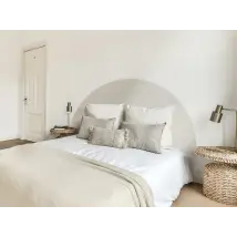 Vinilo adhesivo Media caña - Decorativo efecto madera en gris-blanco