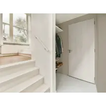 Vinilo adhesivo Puerta - decorativa efecto madera blanco gris