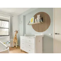 Vinilo Redondo - madera adhesiva roble ámbar