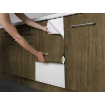 Adhesivo decorativo imitación madera acabado en oro