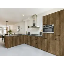 Frentes de cocina - Auténtico adhesivo decorativo efecto madera envejecida