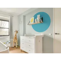 Vinilo Redondo - Adhesivo mate azul turquesa