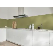 Crédence - Revêtement adhésif décoratif vert matcha mat