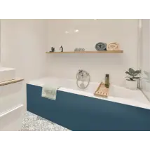 Carrelage mural - Revêtement adhésif décoratif bleu océan profond mat