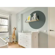 Rond - Revêtement décoratif vert foncé olive ultra mat