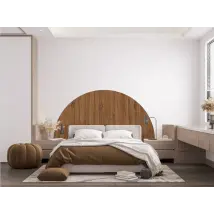 Demi-rond - Film adhésif décoratif effet bois chêne caramel