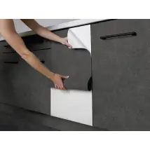 Vinilo adhesivo decorativo gris antracita efecto hormigón fratasado