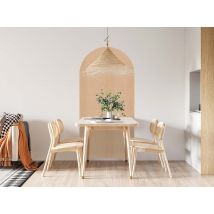 Arche - Boa de piel con película adhesiva beige perla