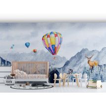 Fondo de globo aerostático panorámico
