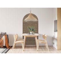 Arche - Adhesivo imitación tela vintage marrón y dorado