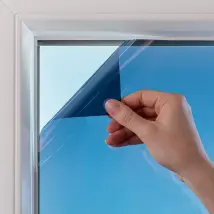 Lámina de protección solar azul metalizado