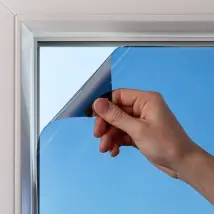 Película solar reposicionable azul