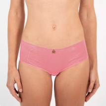 Shorty coton bio et teinture végétale Fleur d'orchidée