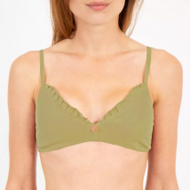 Soutien-gorge Triangle à volants coton bio et teinture végétale...