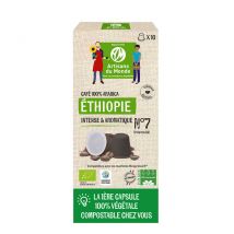 Artisans Du Monde - Capsules Cafe Ethiopie Bio 50g X10 Capsules - Cafés