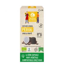 Artisans Du Monde - Capsules Cafe Perou Bio 50g X10 Capsules - Cafés