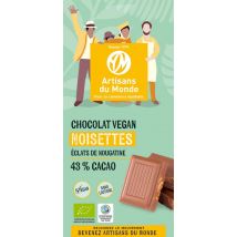 Artisans Du Monde - Chocolat Vegan Bio Aux Noisettes - 100g - Chocolat en tablette