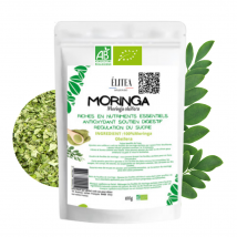 Elitea Care - Feuilles séchées de Moringa en sachet de 100g Bio - Complément alimentaire - Antioxydants