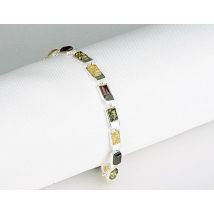 Bracelet ambre sur argent.