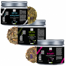 Elitea Care - Pack Thé Vert Detox Naturel Minceur 3 Infusion Bio Fat Burner - Tisanes & infusions