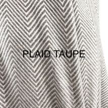 Nima Cachemire - Plaid Cachemire Six Fils, Taupe À Chevrons Larges. Cachemire - Divers linge de maison