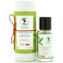 Poudre nettoyante et masque visage matcha