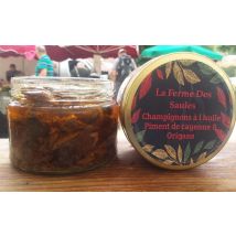 La Ferme Des Saules - Champignons A L Huile Marinés Au Piment De Cayenne Et Origan - Produits sans gluten