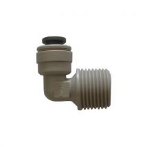 Aqua-techniques - Raccord Coudé Filetage 3/8" Mâle X 1/4" Push Fit Tuyau Semi Rigide - Traitement de l'eau