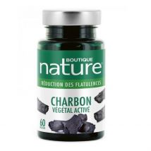 Boutique Nature - Charbon végétal activé - Boutique Nature - 60 Gélules - Complément alimentaire - Digestion