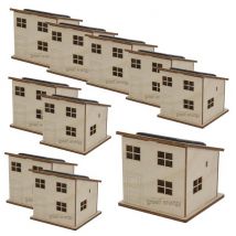 La Boutique Solaire - Lot De 10 Maquettes Maison Solaire En Bois "green Energy" - Maquettes