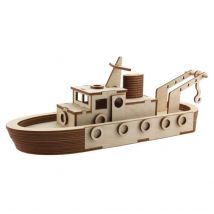 La Boutique Solaire - Maquette En Bois Bateau Remorqueur - Maquettes