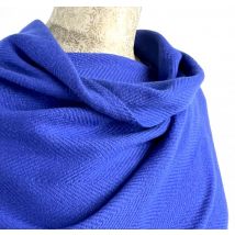 Étole, écharpe épaisse à larges chevrons bleu roi uni en...