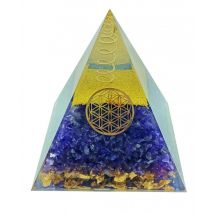 Omsaé - Pyramide Orgonite Améthyste Fleur De Vie - Géobiologie