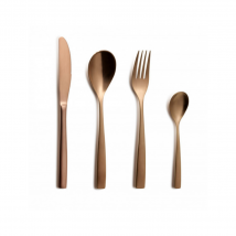 Bloumi - Ménagère 24 Pièces Cuivre Inox 18% 2 Mm - Couverts
