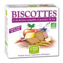 Le Moulin Du Pivert - Biscottes À La Farine Complète & Graines De Lin Bio & Vegan