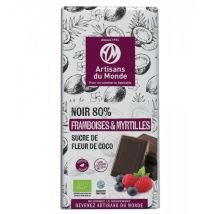 Artisans Du Monde - Chocolat Noir Bio Fruits Rouges - 100g - Chocolat en tablette