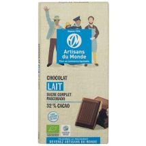 Artisans Du Monde - Chocolat Au Lait Équitable Et Bio - 100gr - Chocolat en tablette
