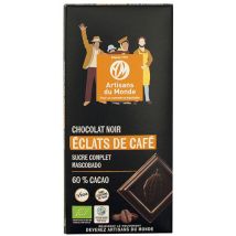 Artisans Du Monde - Chocolat Noir Bio Aux Éclats De Café - 100g - Chocolat en tablette