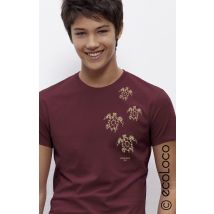 Ecoloco Bio T Shirts Creations - T-shirt Bio Tatoo Maori Tortues Imprimé En France Artisan - Mode prêt à porter Homme