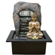 La Place - Fontaine D'Intérieur Déco Bouddha Feng Shui Dao Avec Eclairage Led - Décoration zen