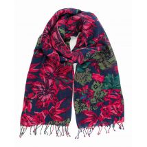 Echarpe laine bleu/vert/rouge