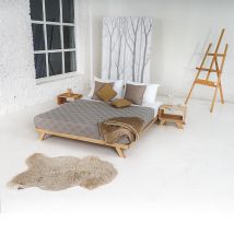 Europe & Nature - Lit En Bois Massif Hêtre - Allegro - 160x200 Cm - Mobilier écologique