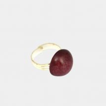 Bague sphère bois amarante Yemina
