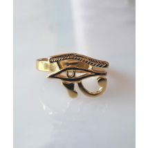Bague oeil d'Horus plaqué or