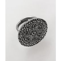 Bague rosace de la vie argent massif