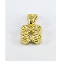 Pendentif plaqué or symbole de la chance
