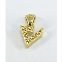 Pendentif plaqué or symbole de la force mentale